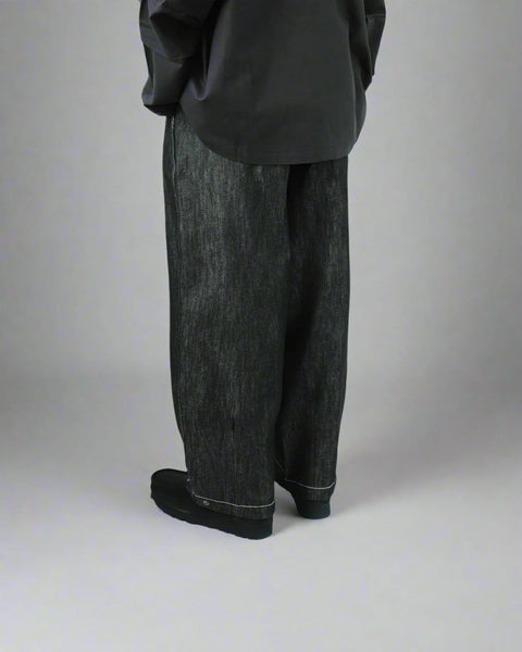 WORKWARE pants UNISEX BALLOON PANTS #444 - BLACK DENIM